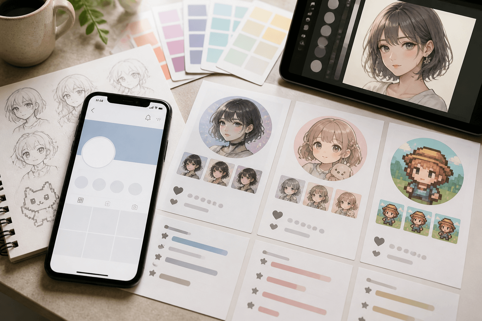 SNSアイコンのイラスト依頼│実績と画風で選ぶ外注判断の基準のアイキャッチ画像