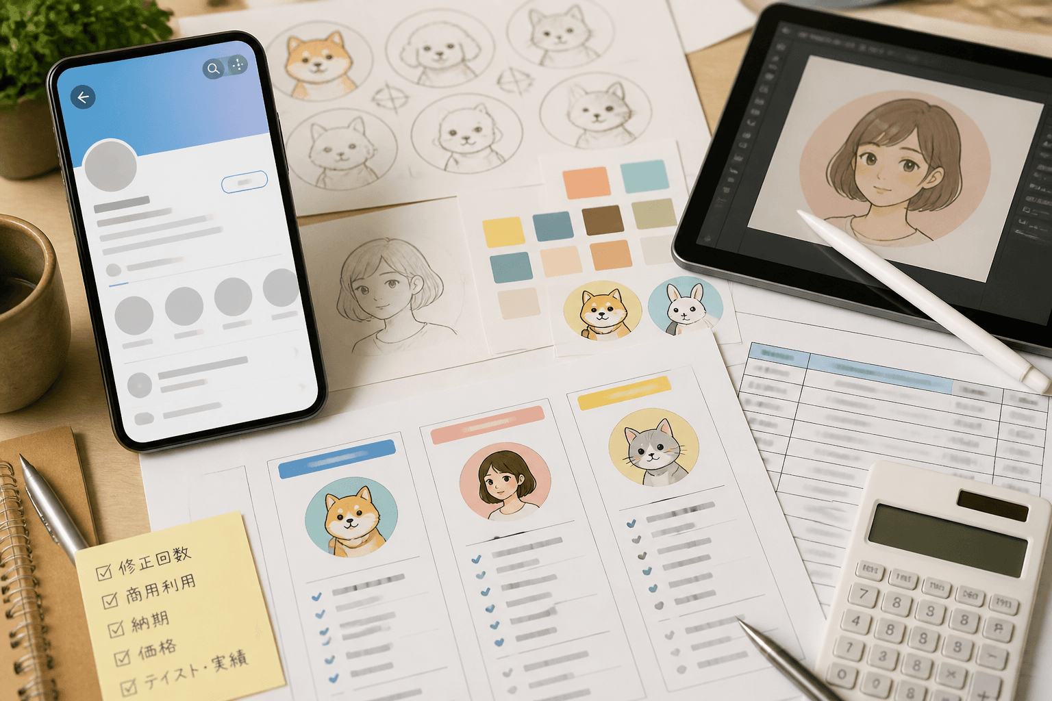 Xアイコン外注の判断基準│修正回数と商用利用で選ぶ依頼先の見極め方